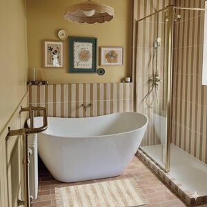Anthropologie Striped Bath Mat NWT